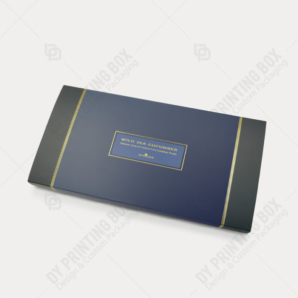 Carton Tray & Sleeve Box w/ Golden Foil-Blue