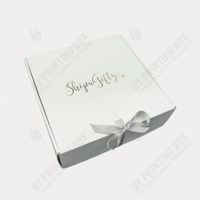 Custom Printed Corrugated Box With Ribbon | DY Printing Box