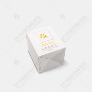 Auto Lock Soy Wax Candle Box w/ Silver Hot Foil