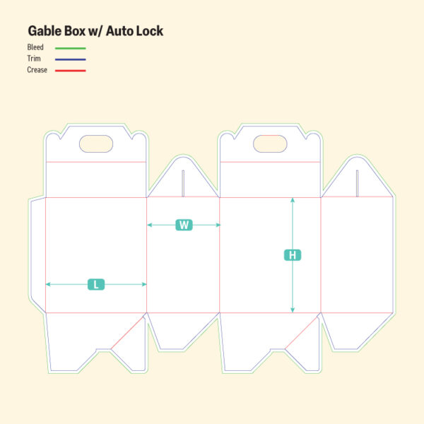 Gable Box-Auto Lock-Die Cut Line