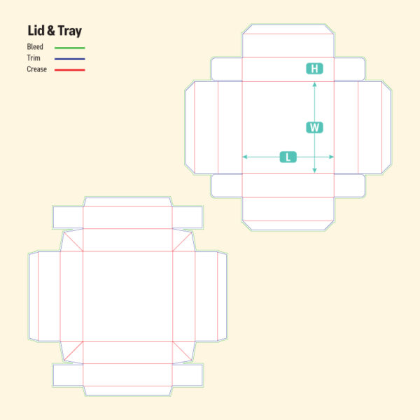 Lid & Tray-Die Cut Line