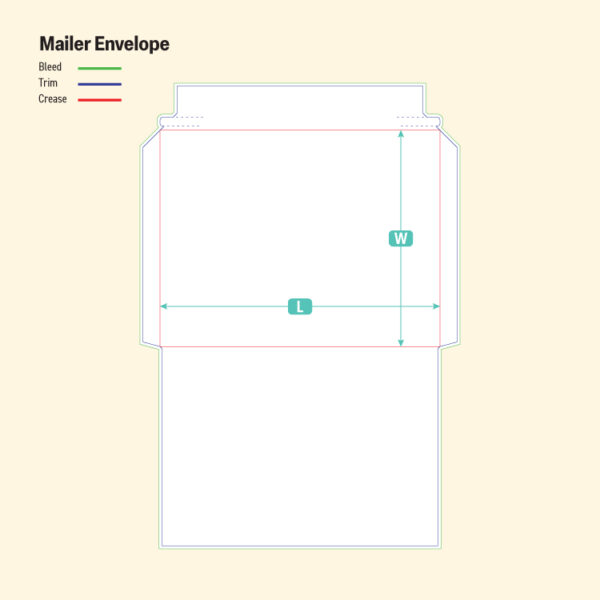 Mailer Envelope-Die Cut Line