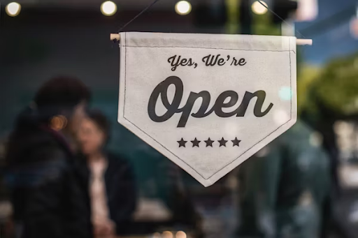 Open store sign