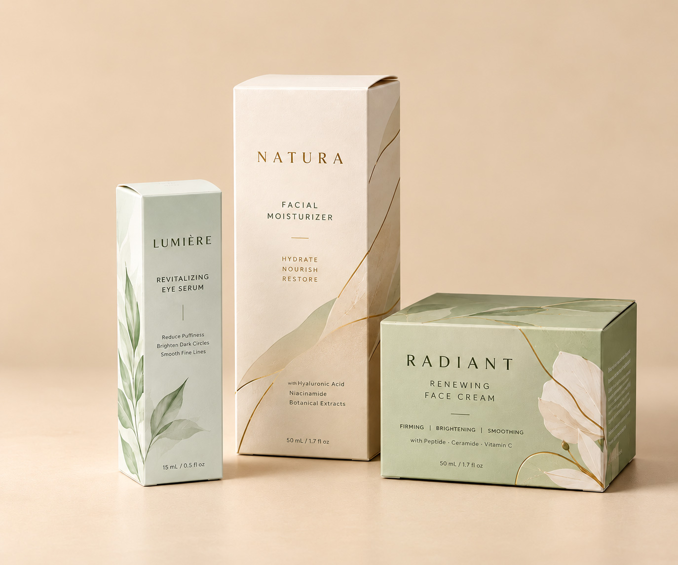 Custom packaging boxes for eye and facial care products