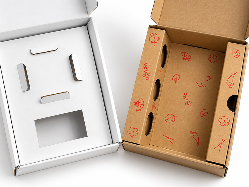 Custom packaging insert for candle and soap gift sets