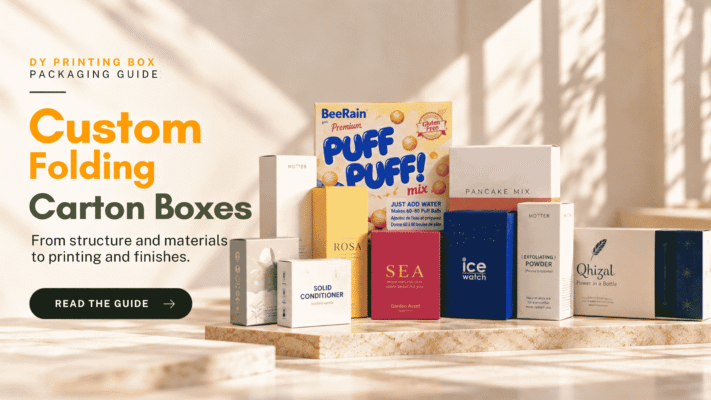 Custom folding carton boxes packaging guide with printed box samples